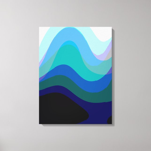 Arte Fluyente Groovy Azul Abstracto 303 (Anverso)