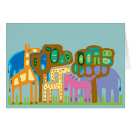 Arte folclórico abstracto Animales africanos