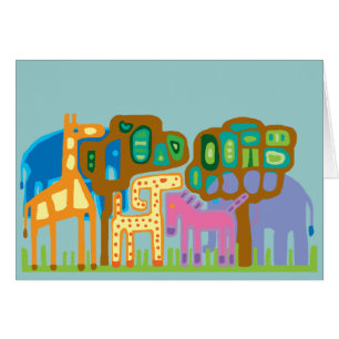 Arte folclórico abstracto Animales africanos