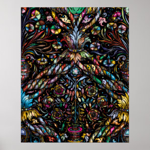 ARTE FOLCLÓRICO BOTÁNICO COLORIDO ORNADO