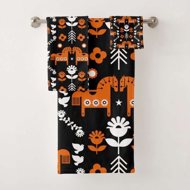 Arte folclórico escandinavo de caballos (In situ)