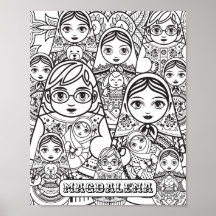 Arte folclórico eslavo anidando muñecas Nombre Col