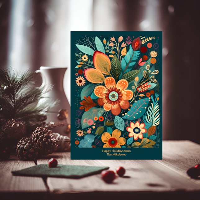 Arte Folclórico Floral de Navidad Bosque Profundo  (Subido por el creador)