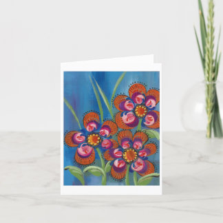 Arte folclórico floral notecard