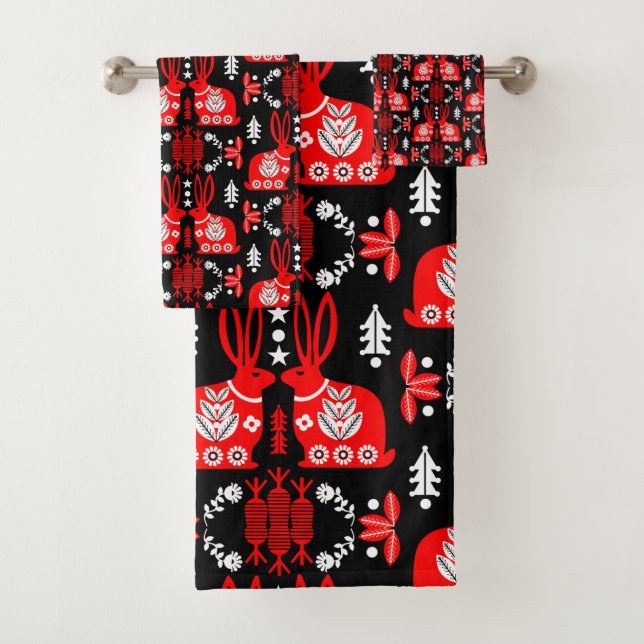 Arte folclórico nórdico escandinavo conejo (In situ)