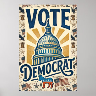 Arte Folclórico Patriótico Americano Antiguo Vota