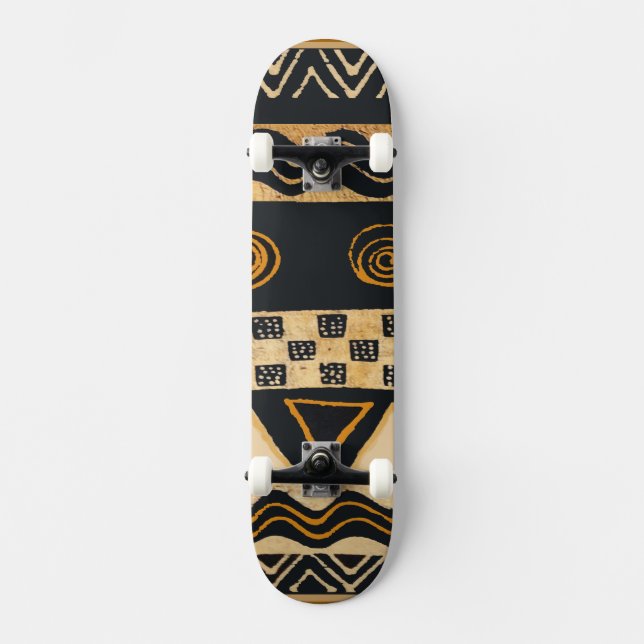 Arte folclórico tribal africano Skateboard (Anverso)