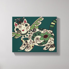 Arte folclórico ucraniano de gato gatito