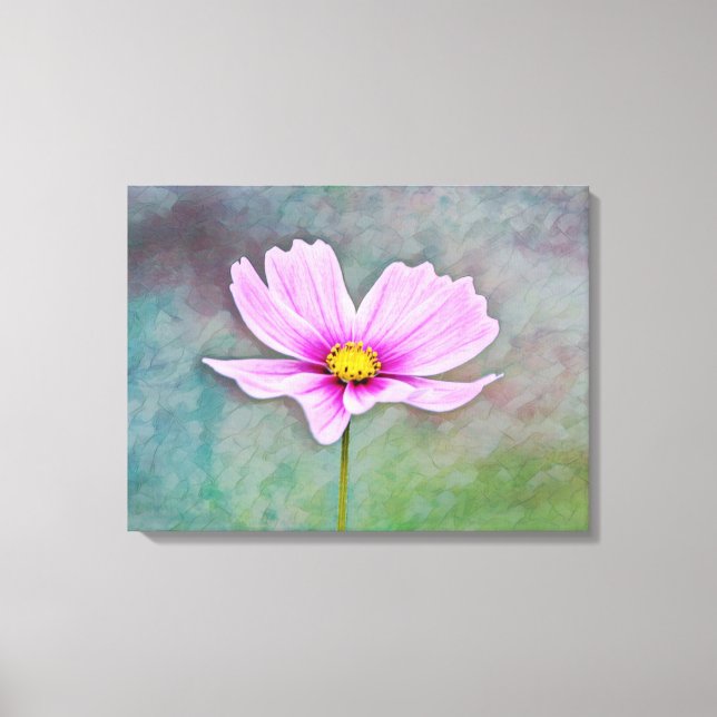 Arte fotográfico de flor de Cosmos en rosa (Anverso)