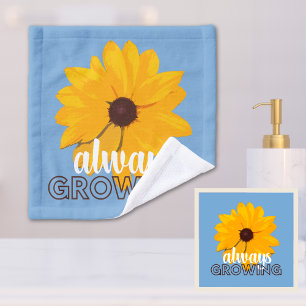 Arte fotográfico de girasoles en crecimiento
