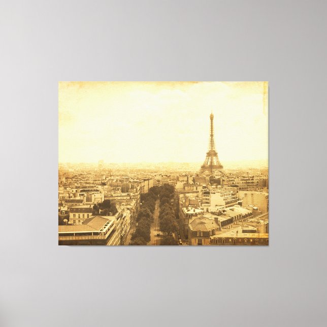 Arte fotográfico de la Torre Eiffel de época (Anverso)