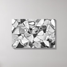 Arte fotográfico de Terrazzo negro, blanco y gris