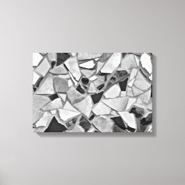 Arte fotográfico de Terrazzo negro, blanco y gris