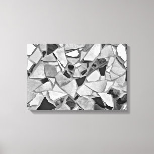 Arte fotográfico de Terrazzo negro, blanco y gris