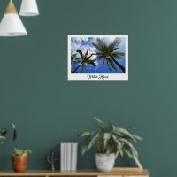 Arte fotográfico - Palmeras en el Poster de Waikik