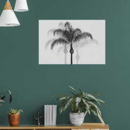 Arte fotográfico Poster de palmeras grises negras