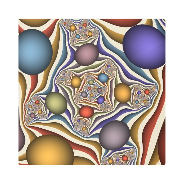Arte Fractal abstracto, colorido, moderno (Anverso)