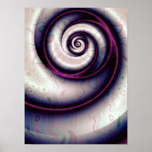 Arte fractal abstracto espiral violeta iridiscente