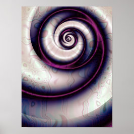Arte fractal abstracto espiral violeta iridiscente