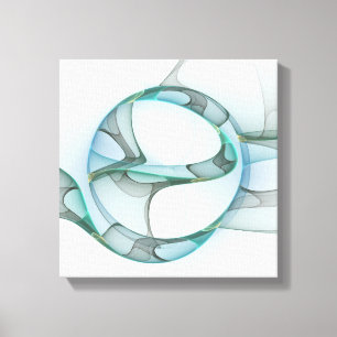 Arte fractal abstracto moderno azul turquesa gris