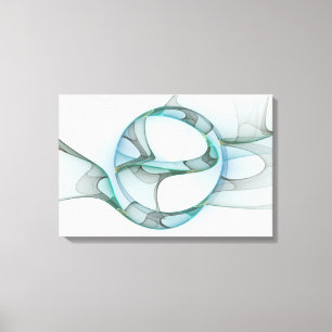 Arte fractal abstracto moderno azul turquesa gris