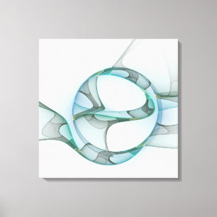 Arte fractal abstracto moderno azul turquesa gris