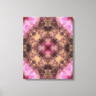 Arte fractal caleidoscópico de energía en rosa dor