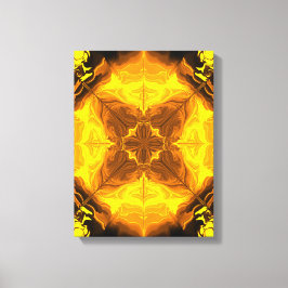 Arte Fractal Caleidoscopio Llama Dorada