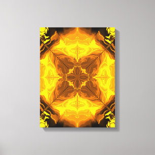 Arte Fractal Caleidoscopio Llama Dorada