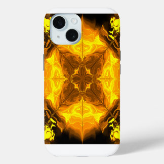 Arte Fractal Caleidoscopio Llama Dorada