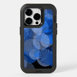 Arte fractal Círculos geométricos azules Swirl Man
