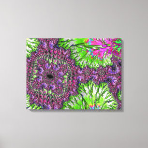 Arte fractal colorido y vibrante de neón psicodéli