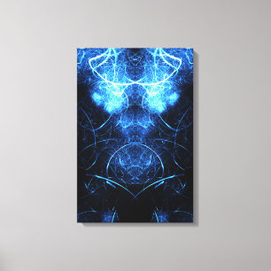 Arte fractal de energía de nebulosa azul