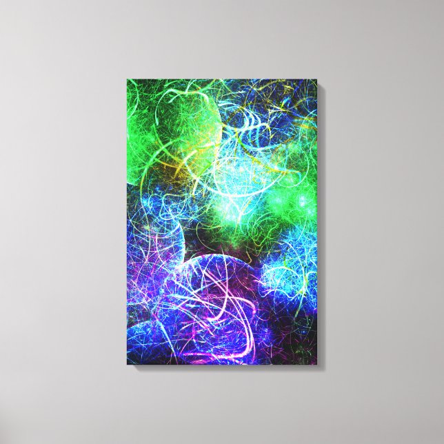 Arte fractal de energía neón eléctrica (Anverso)