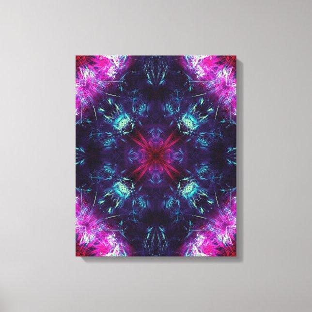 Arte fractal de energía violeta cósmica (Anverso)