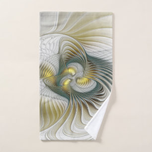 Arte fractal de fantasía Verde azulada de oro nobl