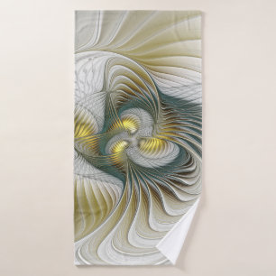 Arte fractal de fantasía Verde azulada de oro nobl