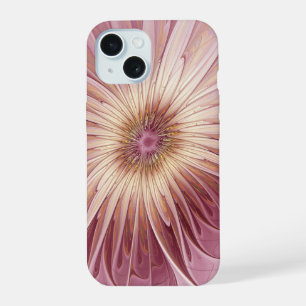 Arte fractal de flores abstractas y tonos de burde