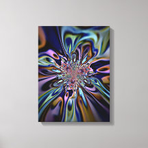 Arte fractal de flujo de energía iridiscente