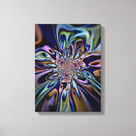 Arte fractal de flujo de energía iridiscente