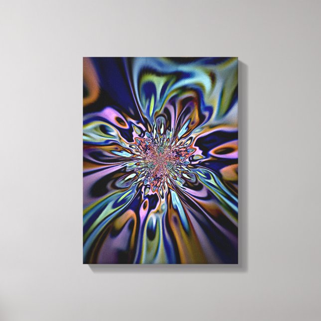 Arte fractal de flujo de energía iridiscente (Anverso)