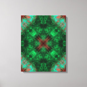 Arte fractal de geometría sagrada esmeralda