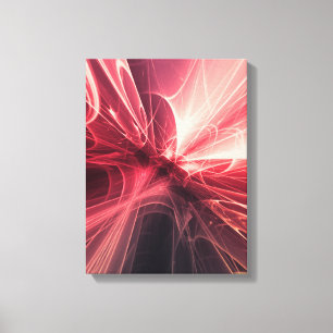 Arte fractal de luz carmesí