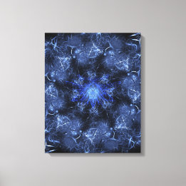 Arte fractal de plasma azul eléctrico