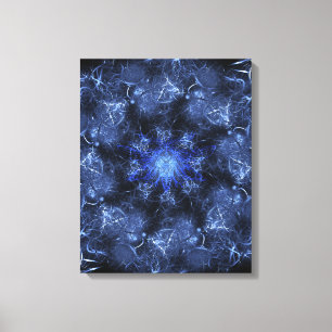 Arte fractal de plasma azul eléctrico