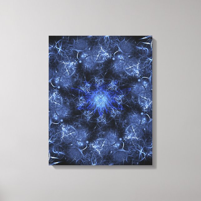 Arte fractal de plasma azul eléctrico (Anverso)