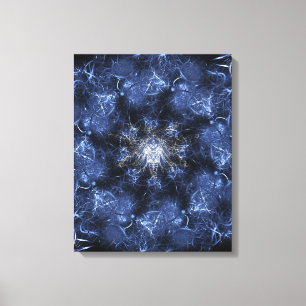 Arte fractal de plasma azul eléctrico