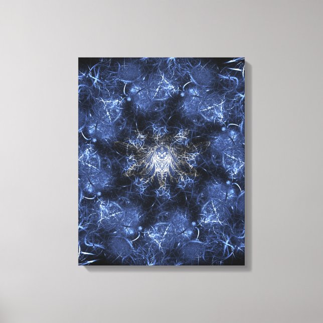 Arte fractal de plasma azul eléctrico (Anverso)