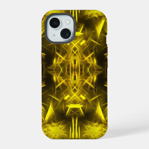 Arte fractal de plasma eléctrico dorado