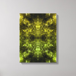 Arte fractal de plasma eléctrico dorado